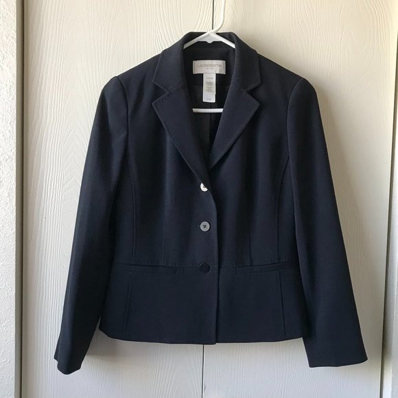 SALE Liz Claiborne Navy Career Suit Set - 4 Petite - Picture 2 of 10